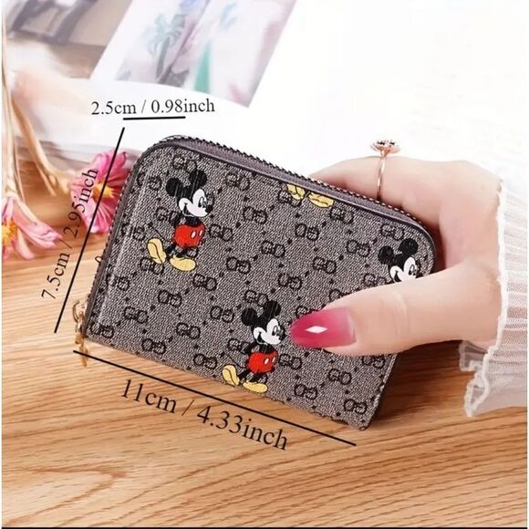 3 for $26 -White Mickey Mouse Zippered Wallet - Picture 2 of 3